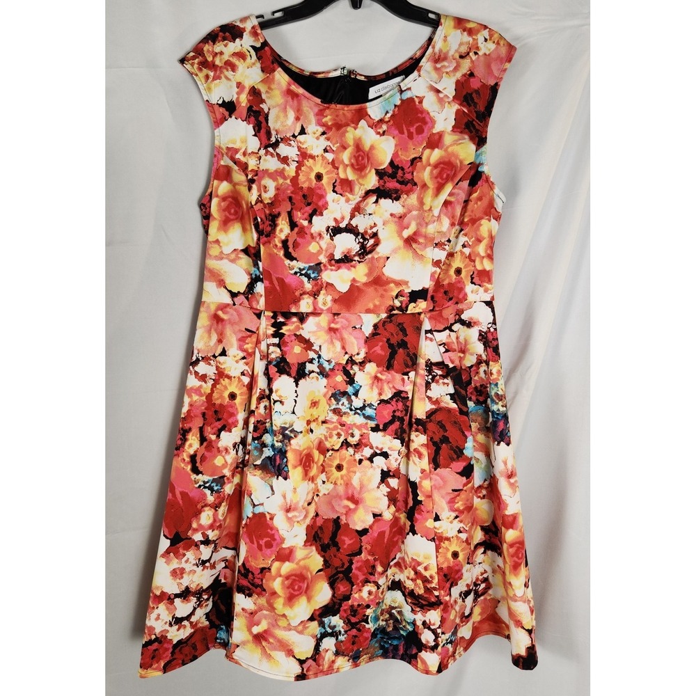 Liz Claiborne Painterly Floral Classic Heritage Summer Sundress Size 16 - Picture 3 of 12
